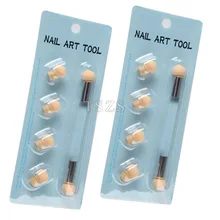 1set/Lot Double-ended Nail Art Gradient Shading Dotting Painting Pen Sponge Head Rhinestones Handle Gel UV Brush nail Tools 1set/Lot Double-ended Nail Art Gradient Shading Dotting Painting Pen Sponge Head Rhinestones Handle Gel UV Brush nail Tools