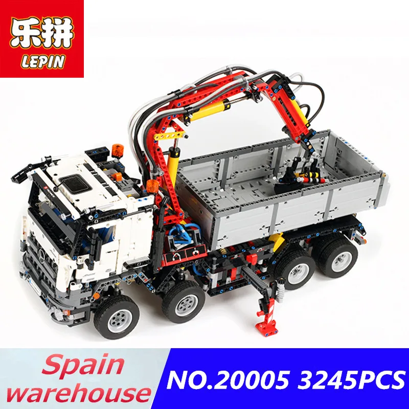 

Technic Series Building Blocks Truck 20005 20004 Crane blocks Compatible with Legoing 42043 42009 Boy Toys Gift With Motor Power