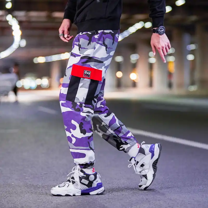 purple camo cargo pants