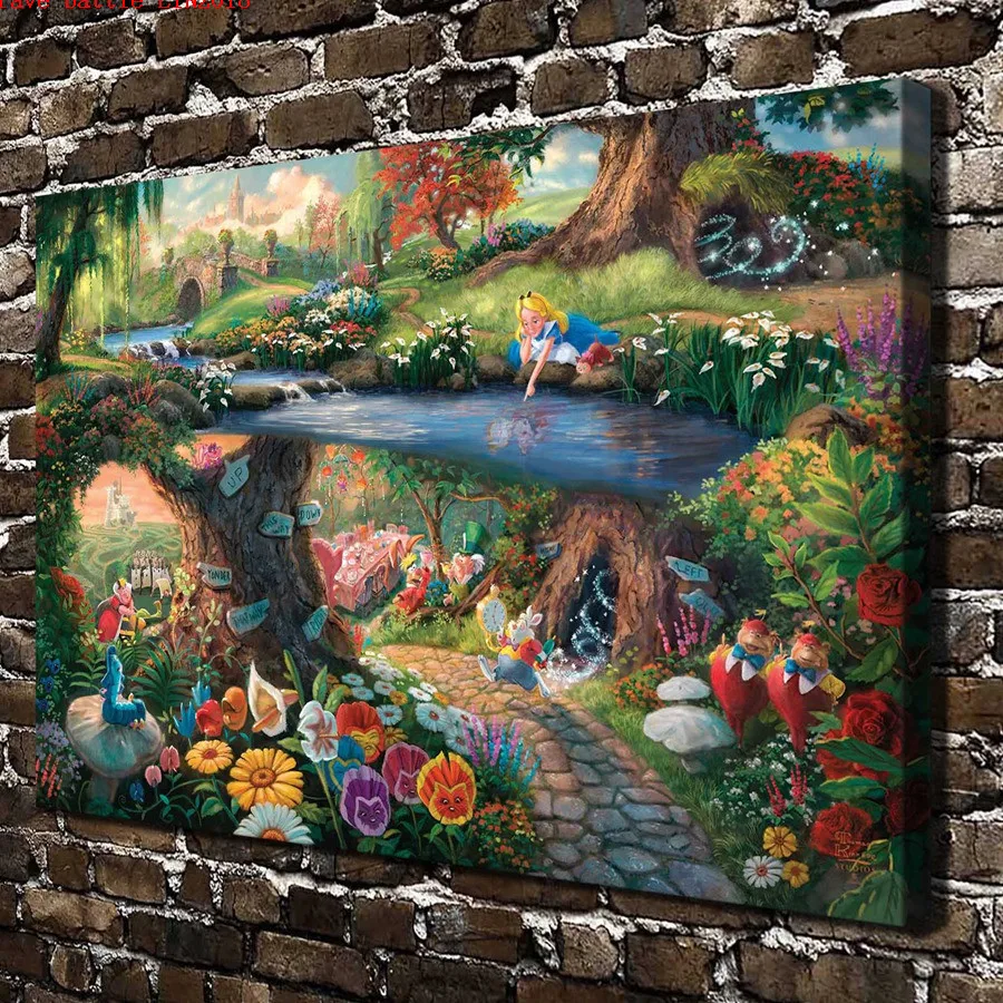 Thomas Kinkade Princess Elves Fairy Canvas Painting Print