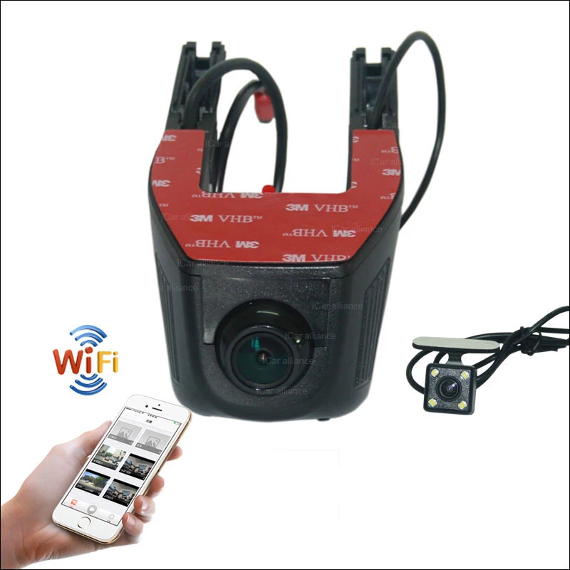 

BigBigRoad For Skoda Superb Yeti Car Dash Cam APP Control Car Wifi DVR Novatek 96658 FHD 1080P WDR Dual Camera Car Black Box