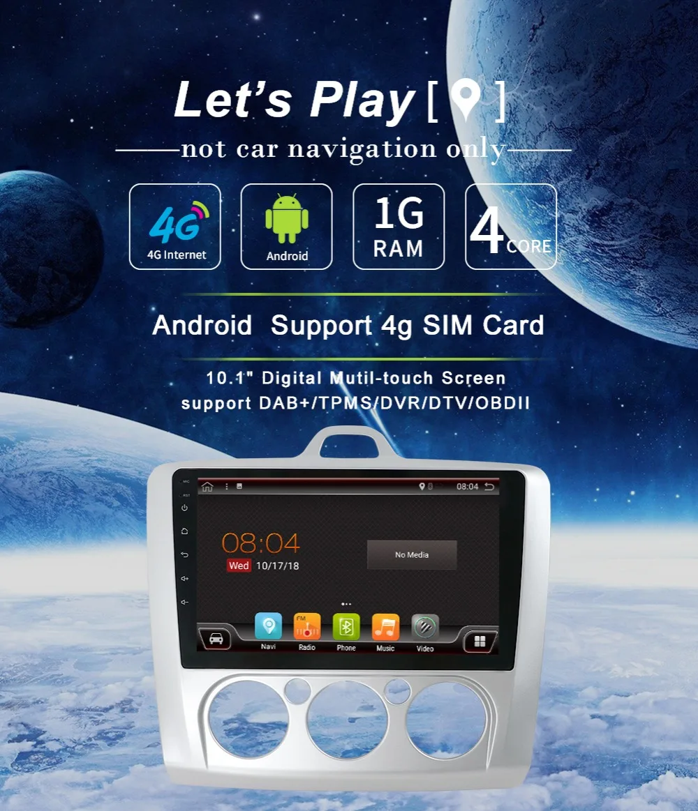 Best Bosion Car Multimedia 2din Video Player Navigation GPS Android For ford focus 2 3 Mk2/Mk3 head unit Rear View Camera 3