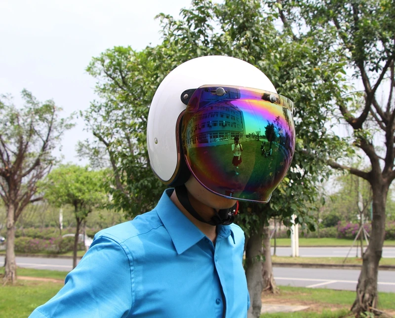 5 цветов EVO смотровой щиток мотоциклетного шлема щит Ретро Hallar шлем маска винтажный шлем пузырьковый козырек