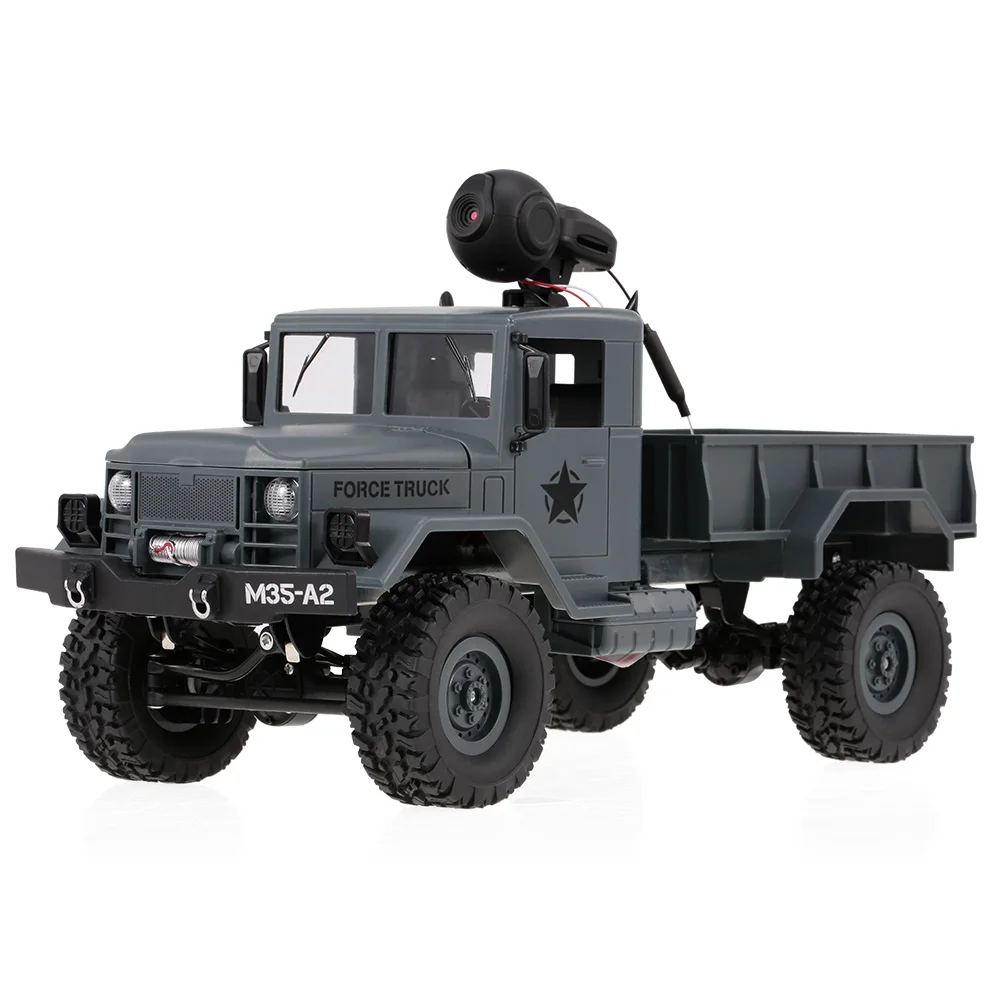 

FY001A RC Car 1/16 2.4GHz 4WD 480P Wifi FPV Camera Car 3000G Load LED Headlights Military Truck Off-road RC Car Crawler