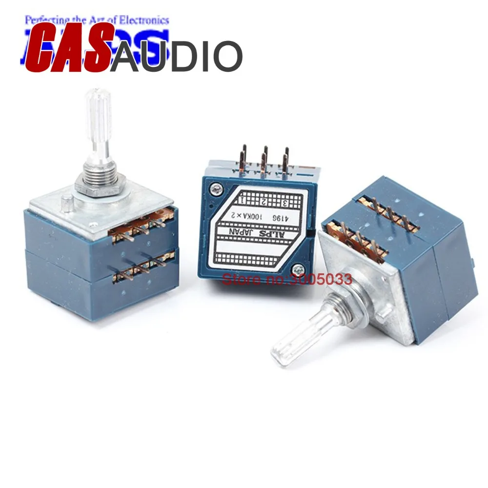 Genuine 50K Ohm ALPS Dual Potentiometer POT For Amplifier Preamp Headphone AMP