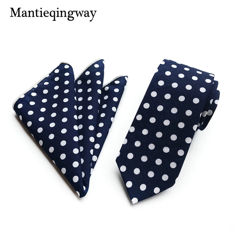 Mantieqingway мужской галстук-платок Набор хлопковые Галстуки Pockt квадратный для деловых костюмов галстуки в горошек полотенце для сундуков Hanky
