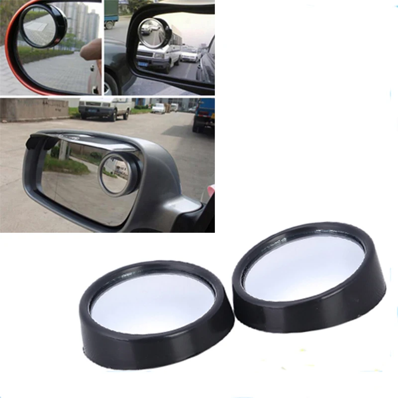 

1pair Mini Rearview Car Mirror Wide Angle Round Blind Spot Side Rear view mirror Rain Shade Auto Accessories