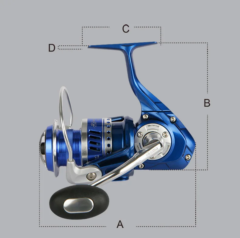 Okuma AZORES-4000-16000 цельнометаллическая спиннинговая катушка железная прочная Рыболовная Снасть быстрая скорость ловля карпа Coll приманка линия намотка колеса