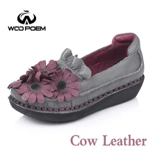 Г. Демисезонная обувь женские дышащие яловые туфли на плоской подошве Удобные резиновые слипоны повседневная обувь с красными цветами 6296