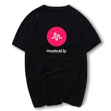 New Arrival Logo Musical.ly T-shirts Tops for women Letter Print black Women’s summer Cotton trendy T-shirts Tee shirt femme2017