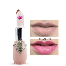 Водонепроницаемый Lip Stick бренд косметики длительный Температура Цвет изменить Желейная помада с цветком