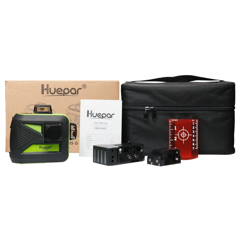 Huepar 12 Lines 3D Cross Laser Level Self-Leveling 360 Horizontal And Vertical Cross Super Powerful Red Laser Beam Line
