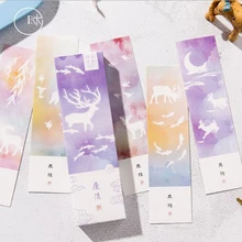 30 шт./кор. пятнистого Закладка с оленем бумажные закладки ломо карты кавайные Дети Канцтовары Jack школьной papelaria подарки для детей