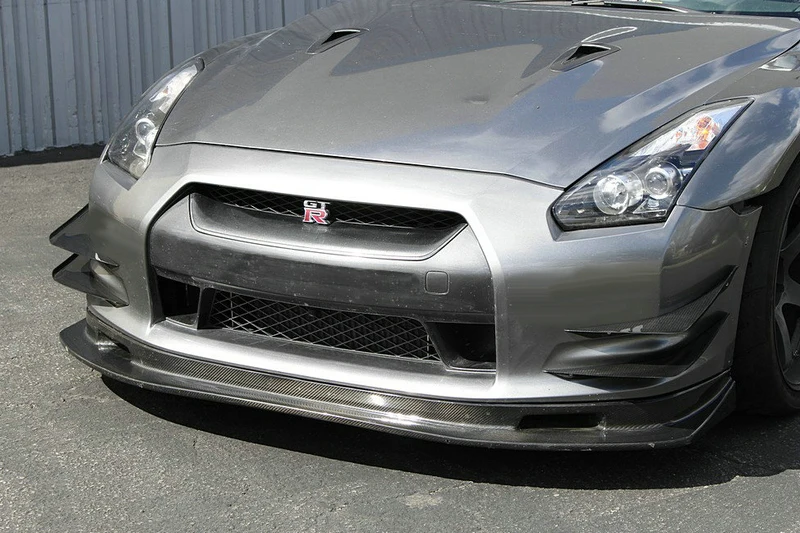 R35 GTR 2012 On front bumper canard (For OEM Front Bumper) (8)