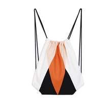 Yesello геометрический Холст Drawstring Рюкзак Школьный Дорожная сумка