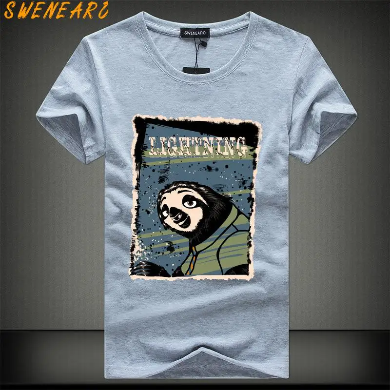 SWENEA 5XL Повседневная хлопковая футболка с коротким рукавом и круглым вырезом