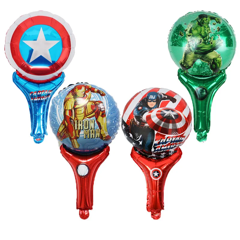 30pcs handheld Captain America Shield foil balloons