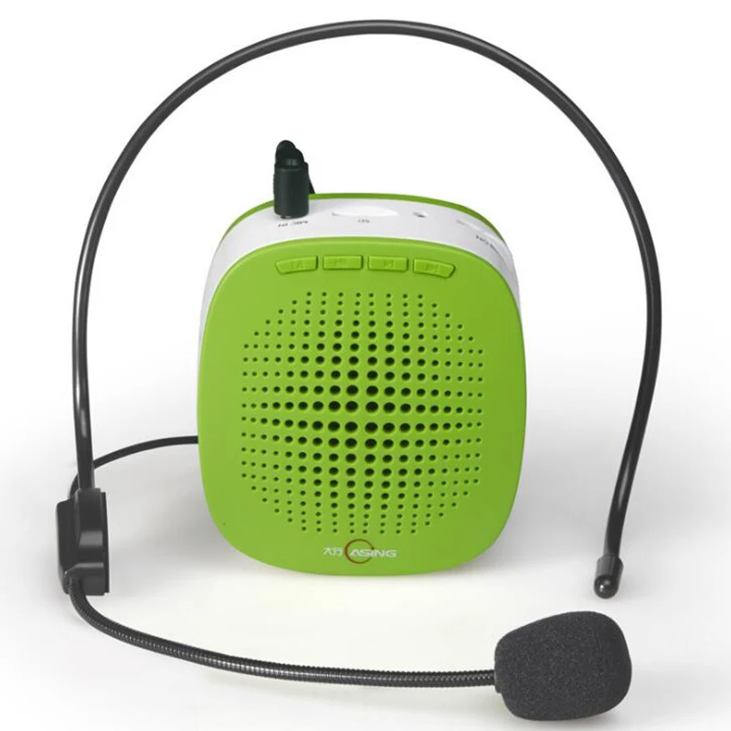 

RBAYSALE Megaphone Loudspeaker For A Guide Microphone Voice Amplifier Mini Portable Mic Waistband TF Card AUX Tour Teach Lecture