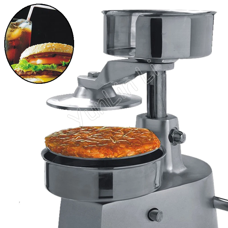 130mm Stainless Steel Manual Hamburger Machine Burger Press Patty Maker Hamburger Mold Burger Printer HF-130
