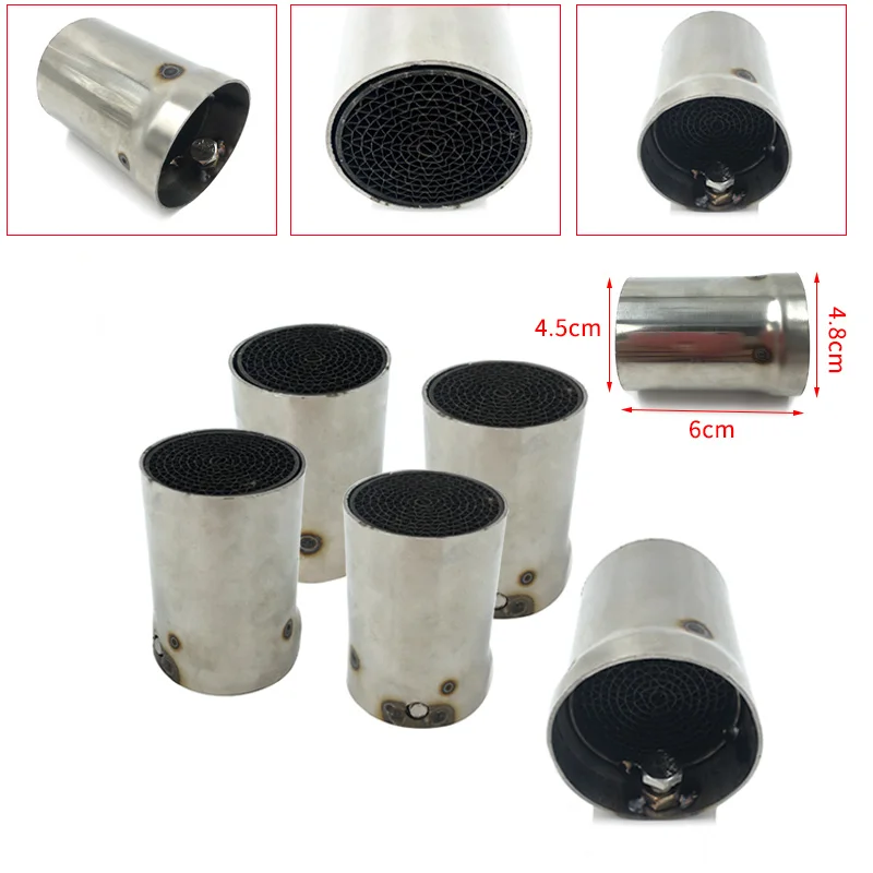 Universal Catalyst Silencer Muffler Exhaust Front Mid End Silencer DB Killer Noise Sound Eliminator Reduce emissions and noises (8)