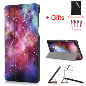 

PU Leather Funda Case for Lenovo Tab 7 tab7 TB-7504x tb-7504f 7inch Tablet Magnet Slim Case For Lenovo tab 4 7 Case +Film+Pen