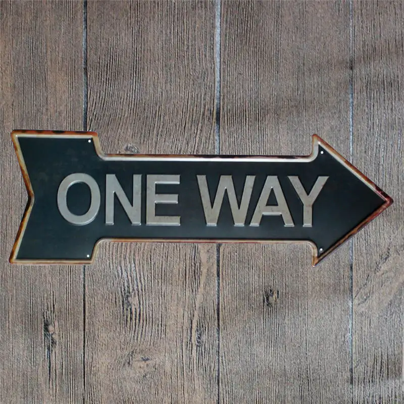  Retro Arrow Shaped Metal Tin Signs Exit Open Signboard Hanging Welcome Sign Garage Bar Coffee Beer 