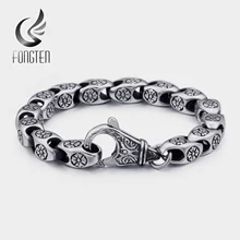 Fongten Винтаж из нержавеющей стали квадратный Готический стиль Bff браслет на заказ мужские панк Модные ювелирные изделия