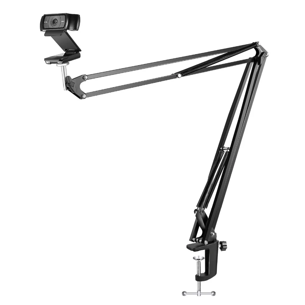 Comprar Pinza de sobremesa ajustable Neewer soporte de brazo de tijera para cámara web de 360 grados de rotación montaje giratorio