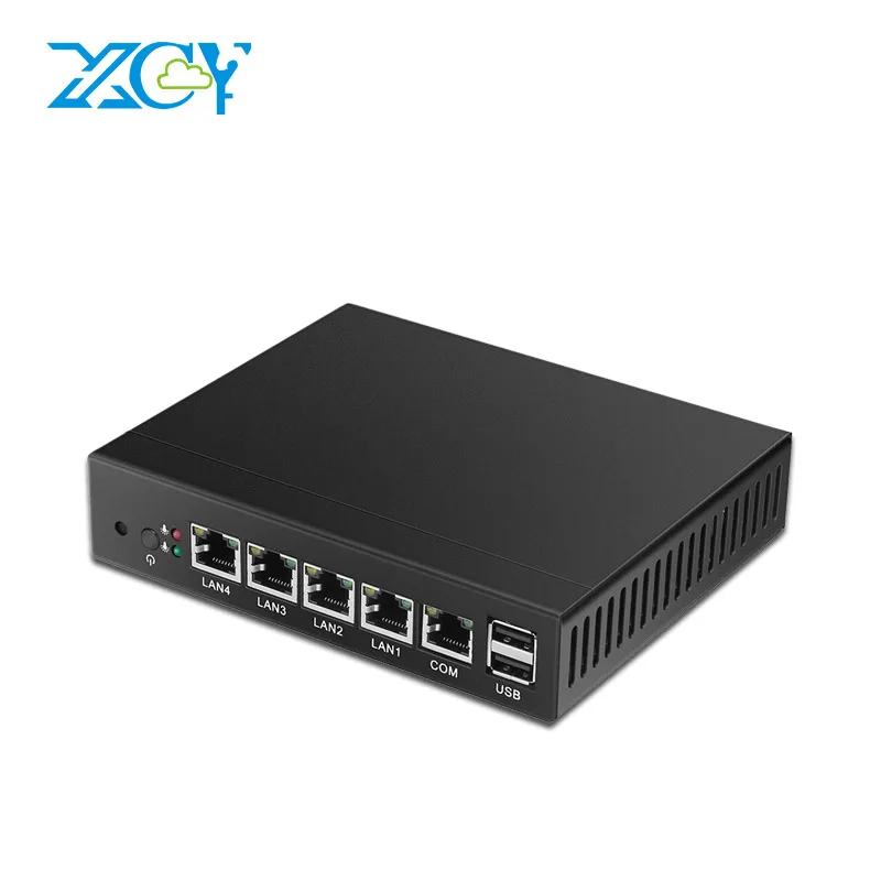 Устройство брандмауэра XCY мини ПК Intel Celeron J1900 J1800 4x Gigabit Ethernet i211 NIC поддержка Pfsense