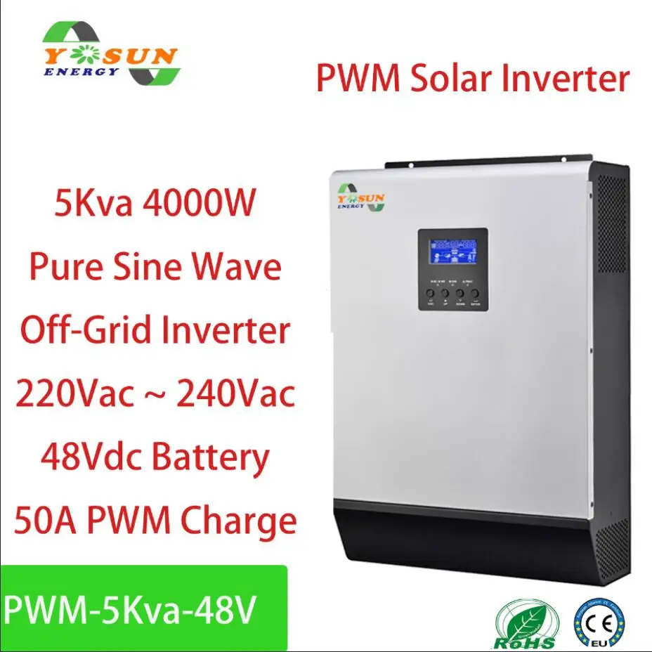 4000W 16000W PWM регулятором солнечного инвертора 5Kva~ 20Kva Инвертор 48В 230Vac чистая Синусоидальная волна инвертирующий усилитель 50A решеточный инвертор 60A Батарея Зарядное устройство