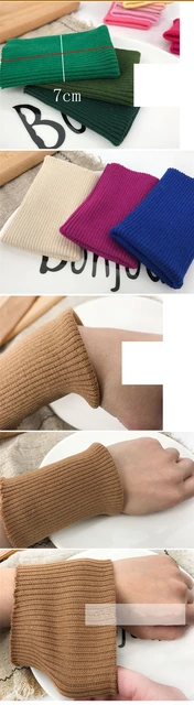 Finished Knitted Ribbed Cuffs, Thick Elastic Accessories, Down Cotton  Jacket Cuff Fabric, Adjustable Size, 2 Packs 8cm9cm 