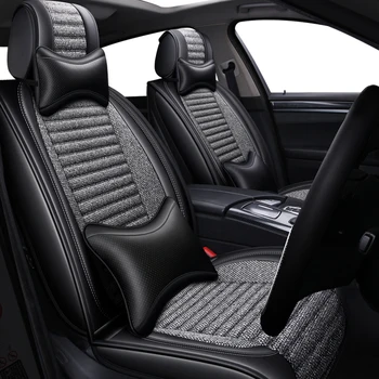 

New Flax Universal auto Car seat covers For KIA All Models K2/3/4/5 Cerato Sportage Optima Maxima carnival rio ceed accessories