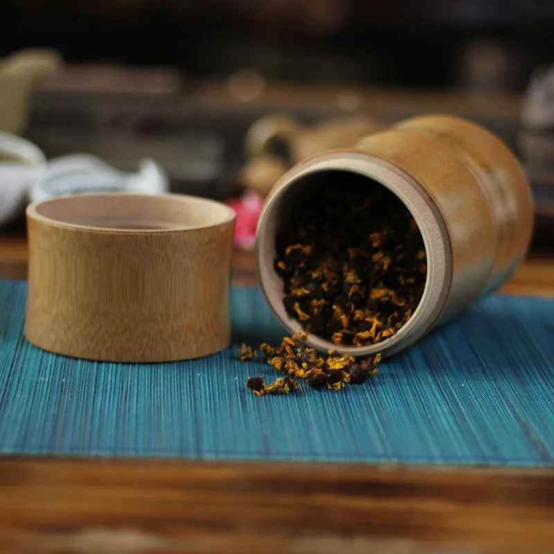 4 вида бамбуковых винтажных баночек для хранения канистр для чая, кофе, конфет, специй, уплотнение, приправа, чехол для бутылки, органайзер ручной работы