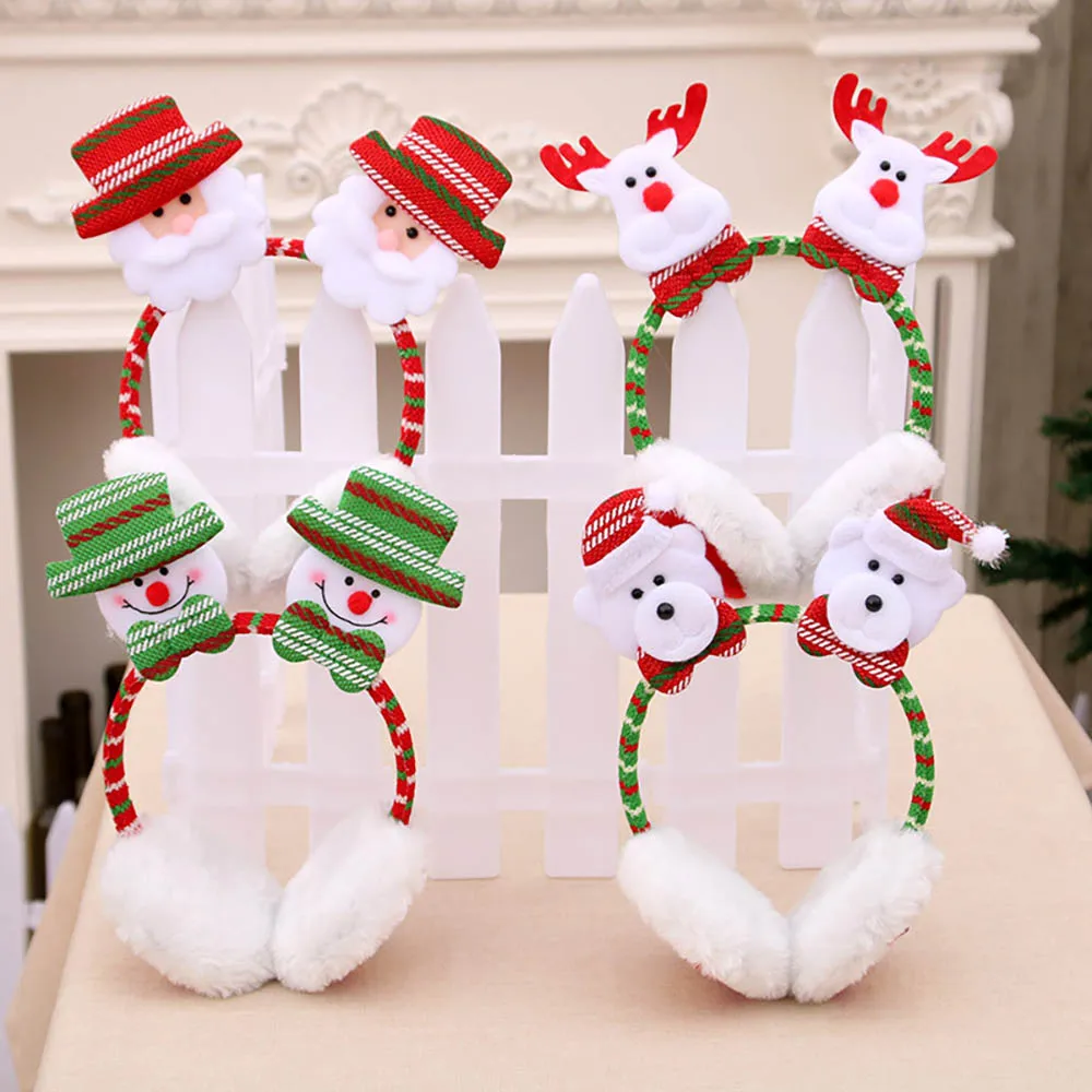 1PC Christmas Headband Santa Snowman Deer Bear Hair Band Clasp Headwear Head Hoop Party Hairband head hoop Gift | Дом и сад
