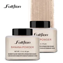 Fulljion банан рассыпчатая пудра контроль маслом водонепроницаемый отбеливающий консилер порошок минеральный макияж основа для лица хайлайтер 1 шт