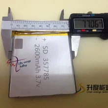 357785 3,7 v 2600 mah 357585 аккумуляторная батарея 3,7 v полимерная батарея 2600 mah lipo батарея 3,7 v 2600 mah 357585
