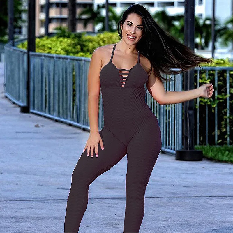 New Women Sexy Yoga Hiplifting Jumpsuit Gym Wear Running Clothing Ensemble Sportswear |