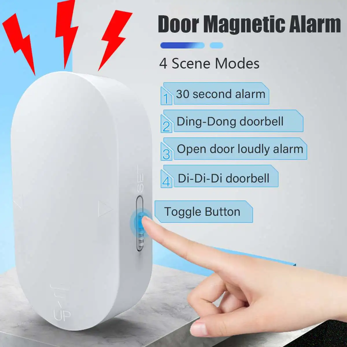 

Window Door Sensor 120 dB Loud Sound Alarm Wireless Home Entry Burglar Alarm Magnetic Sensor Window Door Security System Device