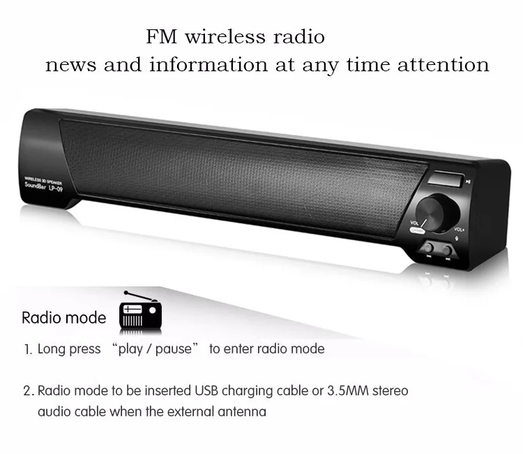 Speaker speakers for computer soundbar battery box usb stereo sound aux line in subwoofer mp3 speaker music computer pc (6)