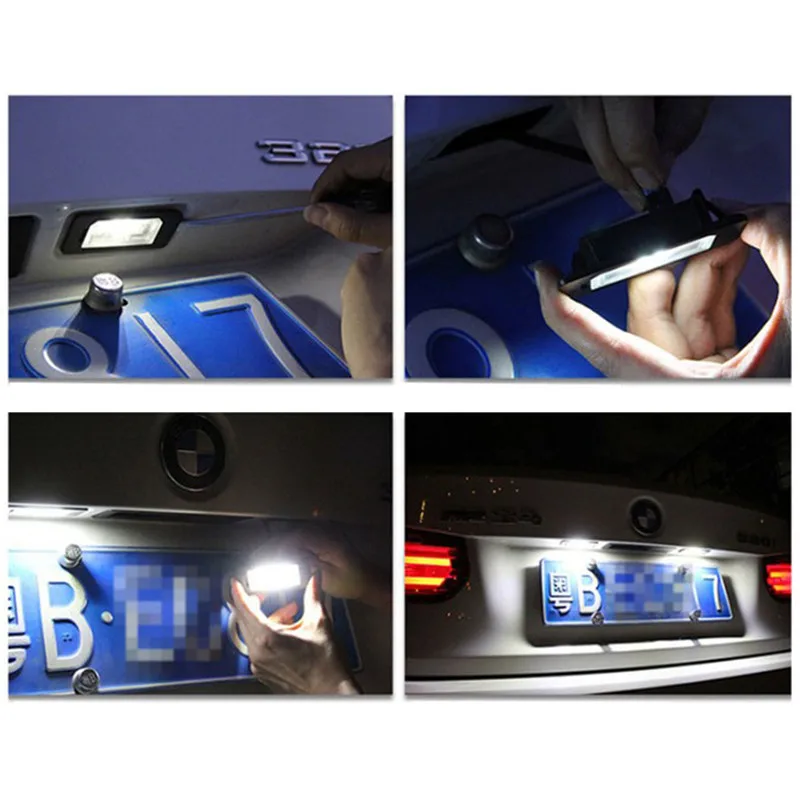 Для BMW E36 3 серии 1992-1998 для 318i/320i/M3 2 шт. белый безотказный автомобильный светильник для номерного знака 18 светодиодный 3528SMD лампы