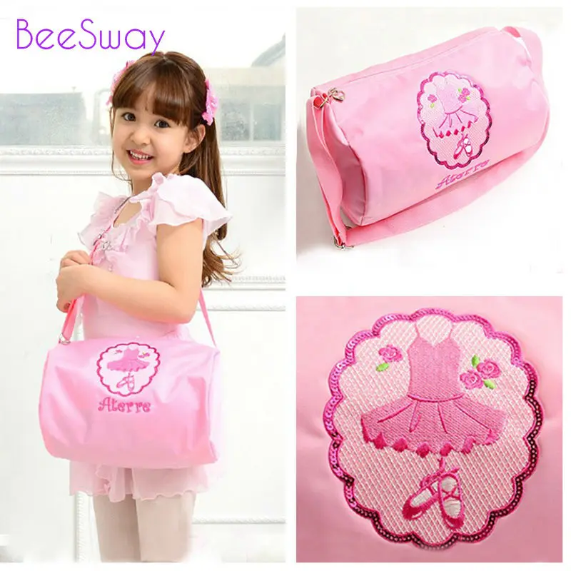Pink Ballet Dance Bag for Girls withCrossbody Ballet Tutu And Shoes