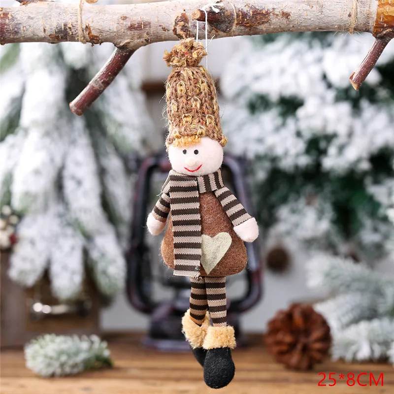 New Year Christmas Santa Claus Snowman Dolls Xmas Tree Ornament Natal Noel Deco Christmas Decoration for Home Kid Gift - Color: N.2