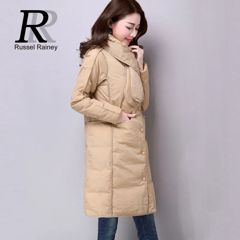 RR Female Winter Long Coats New Solid Warm Casual Jackets 2016 Cotton Wadded Parka Coat Lady Thin Loose Winter Jackets Plus Size