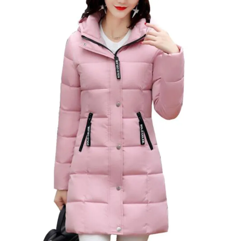Winter Jacket Women Nice Fashion Cotton Padded Parka Woman Coat Long