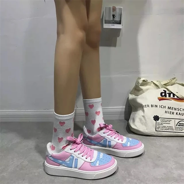 Kawaii Pink & Blue Sky Spring Shoes 4