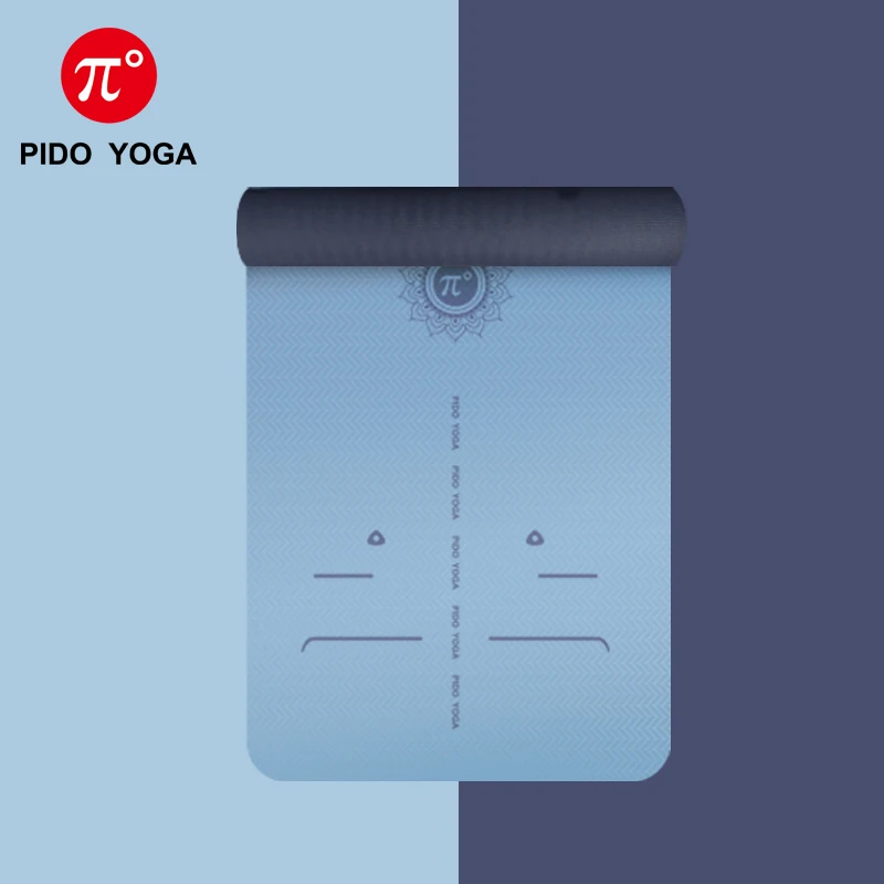 

PIDO YOGA TPE Yoga mat 183*66*0.6cm Line Position Wide Non-slip mat Gym Mat Beginner Pilates mat