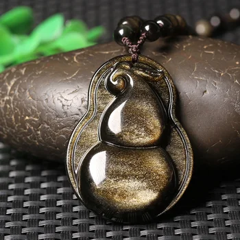 

A counter genuine wholesale supply of natural gold pendant and a gourd Yaoshi evil fortune Necklace Jewelry