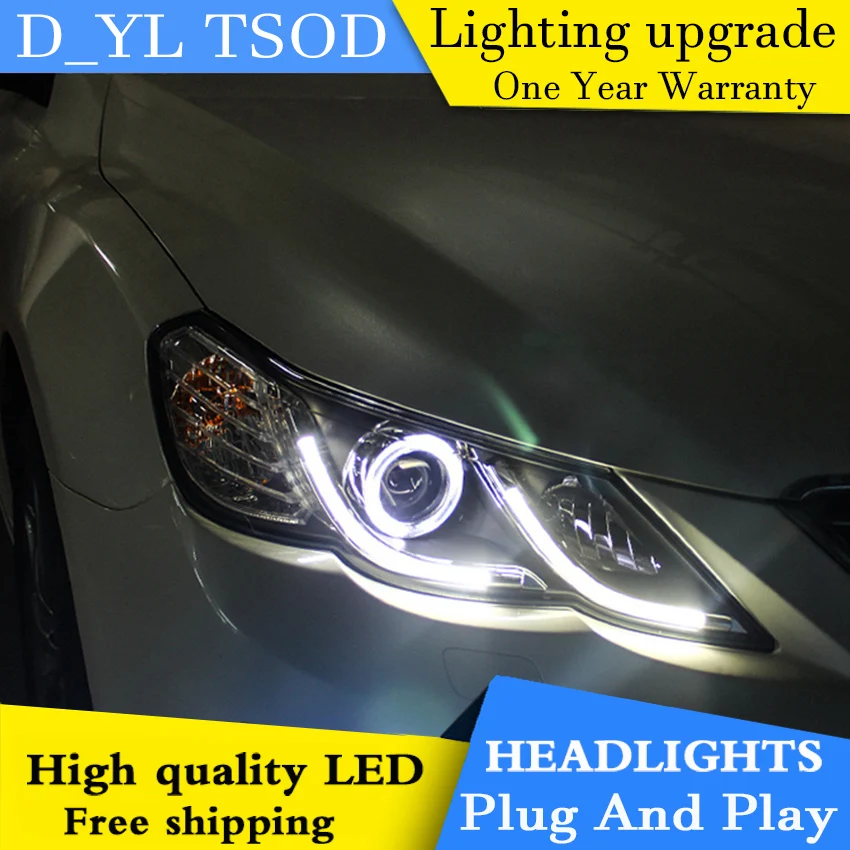 Автомобильные стайлинг фары для Toyota MARK X 2010 13 светодиодные Reiz головной свет