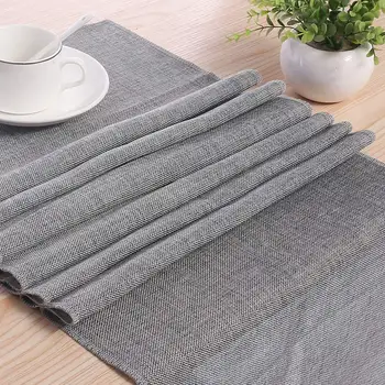 

Rectangle Burlap Tablecloth Table Runner Cover for Wedding Party Decoration TB Sale