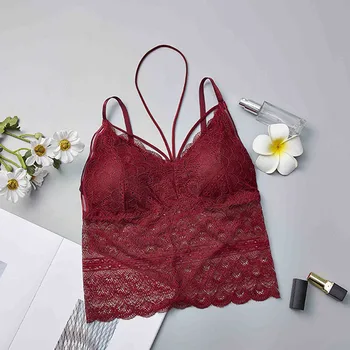 

Liva Girl Women Summer Crop Top Lace Strap Wrapped Chest Shirt Top Ladies Camisole Bralett